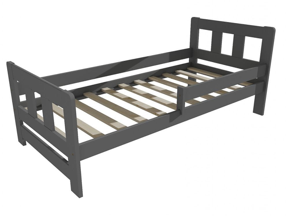 eoshop Detská posteľ so zábranou VMK010FA KIDS (Rozmer: 90 x 200 cm, Farba dreva: farba sivá)